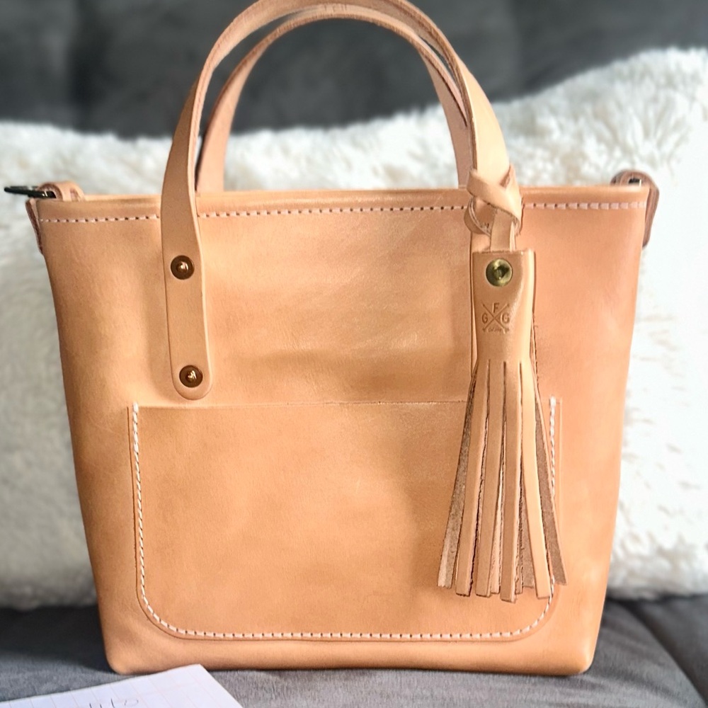 Go Forth Goods Mini Avery in Veg Tan leather. EUC - Picture 8 of 8